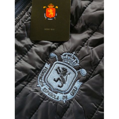 Chaleco cortavientos RFEG ultraligero caballero azul marino