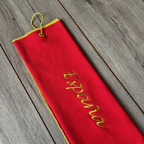 Toalla ESPAÑA multifuncional de microfibra y algodón (híbrida).