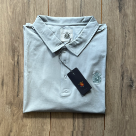 Polo RFEG algodón premium caballero celeste