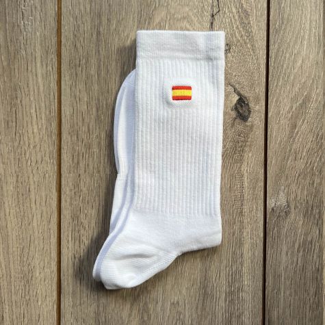 Calcetines Técnicos ESPAÑA  ·  Media Caña  (Blancos)