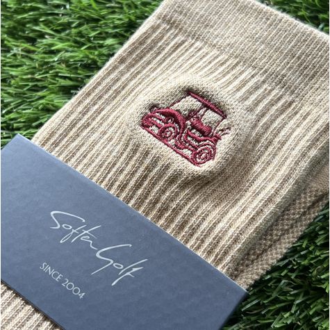 Calcetines Técnicos SOFTER GOLF  ·  Media Caña  (Beige)