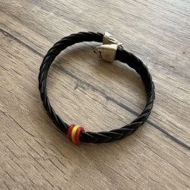 Pulsera ESPAÑA de cuero trenzado