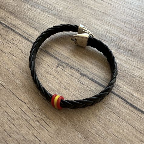 Pulsera ESPAÑA de cuero trenzado