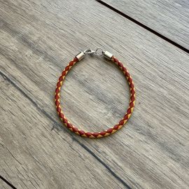 Pulsera ESPAÑA de cuero trenzado