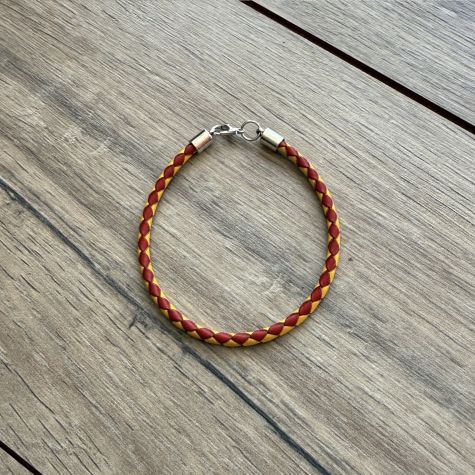 Pulsera ESPAÑA de cuero trenzado