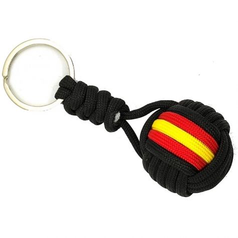 Llavero ESPAÑA de cordón trenzado negro