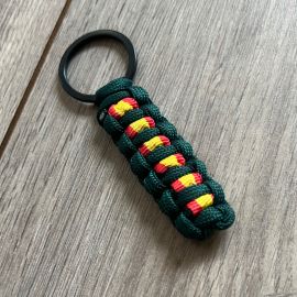 Llavero ESPAÑA de cordón trenzado verde