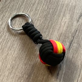 Llavero ESPAÑA de cordón trenzado negro