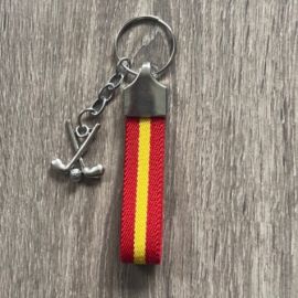 Llavero elastico ESPAÑA con detalle colgante de palos y bola de golf