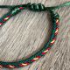 Pulsera verde de cordón trenzado ESPAÑA